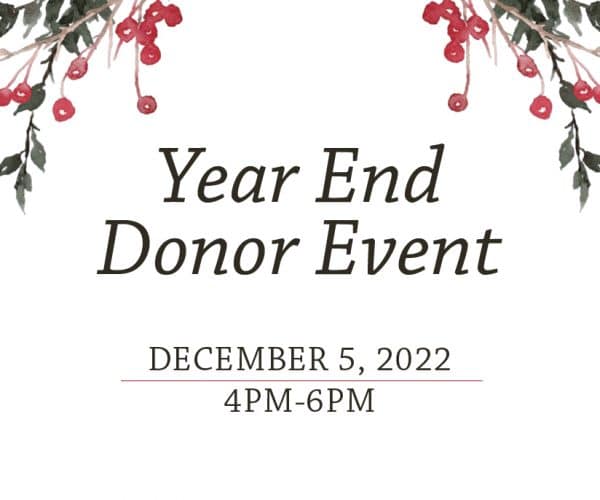 Year End Donor Event